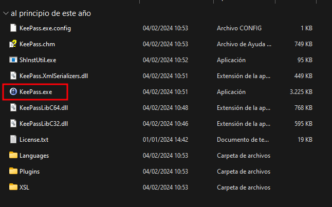 Abrir y configurar KeePass