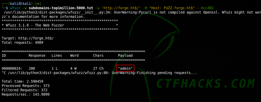 Buscar subdominios con WFUZZ